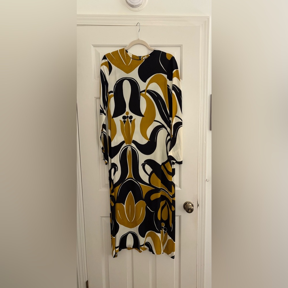 Zara Patterned Long Sleeve Dress